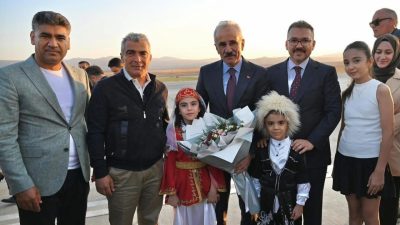 Ulaştırma ve Altyapı Bakanı Abdulkadir Uraloğlu, temel atma töreni için