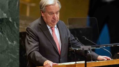 Birleşmiş Milletler (BM) Genel Sekreteri Antonio Guterres, “Filistinliler için devlet