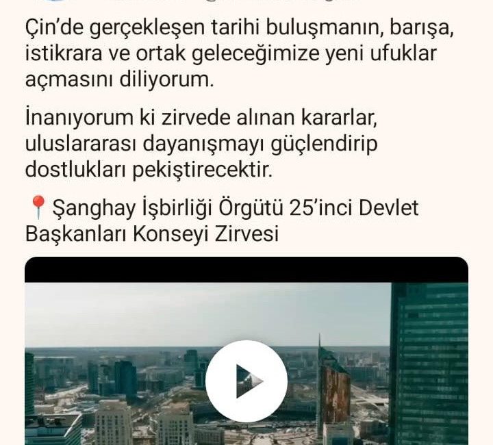 Cumhurbaşkanı Recep Tayyip Erdoğan’ın eşi Emine Erdoğan, Çin’in Tiencin kentinde