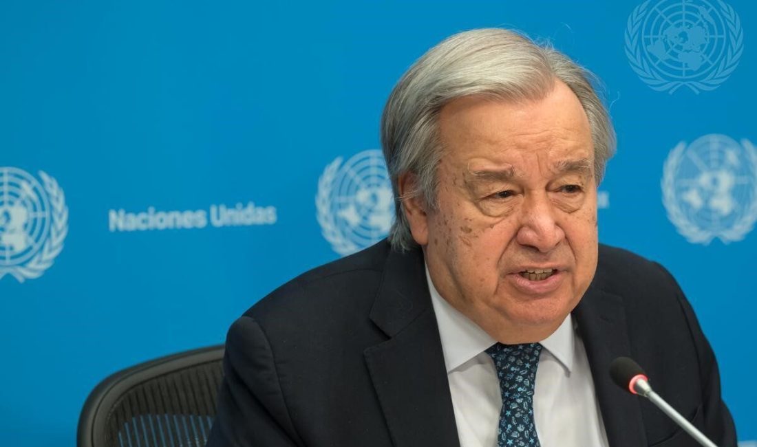 Birleşmiş Milletler Genel Sekreteri Antonio Guterres, düzenlediği basın toplantısında, “Katar’da
