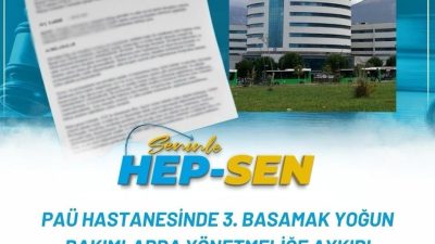Denizli Pamukkale Üniversitesi’nde (PAÜ) görevli hemşireler, üniversitesi hastanesindeki 3’üncü basamak