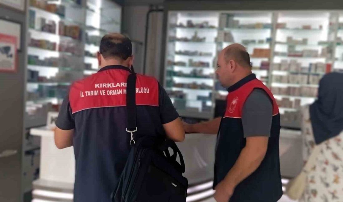 Kırklareli’nde İl Tarım ve Orman Müdürlüğü ekiplerince eczanelere denetim yapıldı.