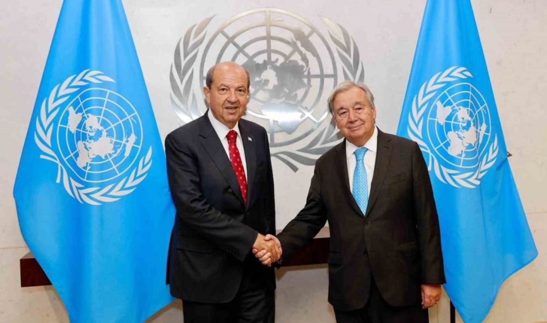 Kuzey Kıbrıs Türk Cumhuriyeti (KKTC) Cumhurbaşkanı Ersin Tatar Birleşmiş Milletler