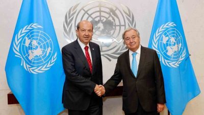 Kuzey Kıbrıs Türk Cumhuriyeti (KKTC) Cumhurbaşkanı Ersin Tatar Birleşmiş Milletler