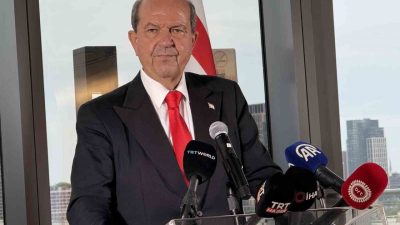 Kuzey Kıbrıs Türk Cumhuriyeti (KKTC) Cumhurbaşkanı Ersin Tatar, New York’taki