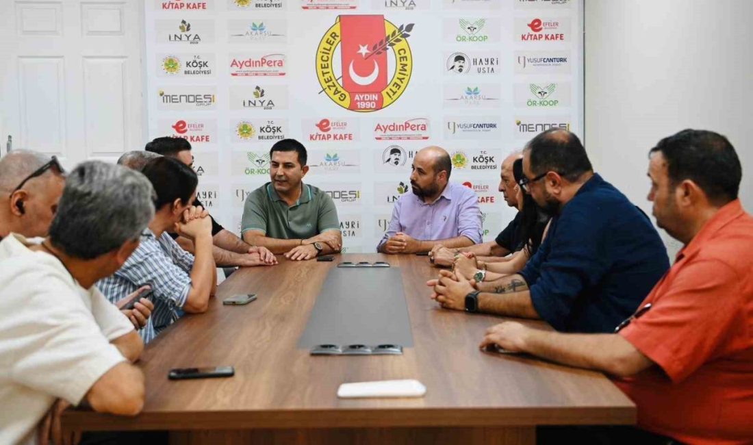 Kuşadası Belediye Başkanı Ömer Günel, Aydın Gazeteciler Cemiyeti’ni ziyarete derek