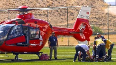 Malatya’da kalp krizi geçiren yaşlı hastanın imdadına ambulans helikopter yetişti