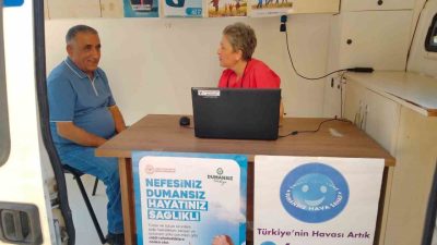 Manisa’da tütünle mücadele kapsamında sigarayı bırakmak isteyen vatandaşlara kolay ulaşım