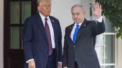İsrail Başbakanı Binyamin Netanyahu, Beyaz Saray’da ABD Başkanı Donald Trump