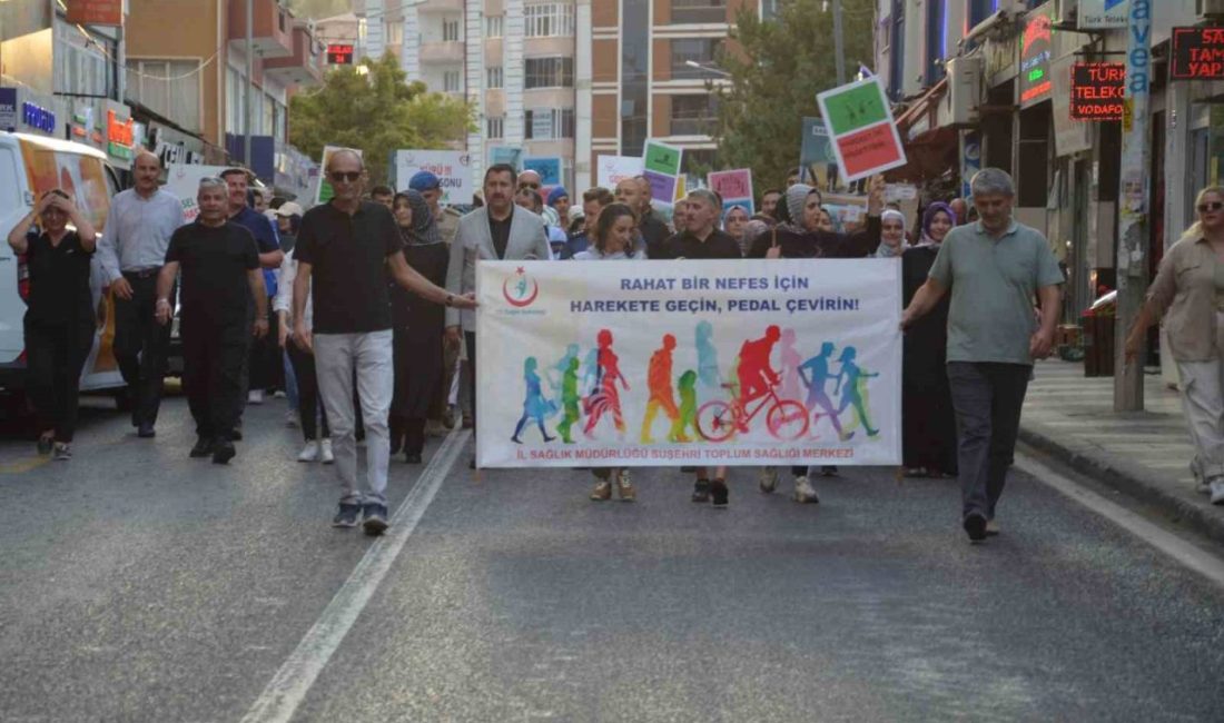 Sivas’ta 3-9 Eylül Sağlık Haftası nedeniyle yürüyüş yapıldı. Yürüyüşün ardından