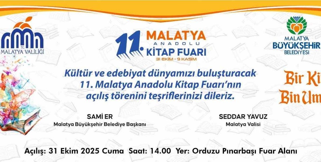 Bu yıl 11.’si düzenlenen Malatya Anadolu Kitap ve Kültür Fuarı