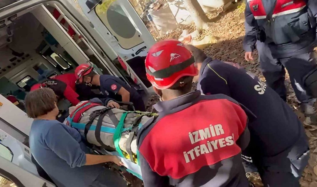 İzmir’in Ödemiş ilçesinde dengesini kaybederek yaklaşık 12 metre derinliğindeki kuyuya