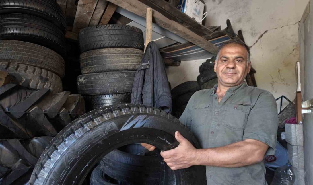 Siirt’te yaşayan 50 yaşındaki İbrahim Öztaş, 35 yıldır oto lastik