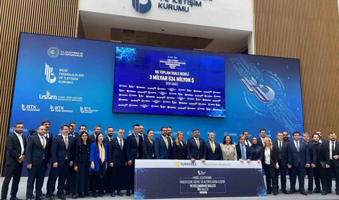 Bilgi Teknolojileri Kurumu’nda (BTK) gerçekleştirilen 5G Yetkilendirme İhalesi’nde toplam ihale