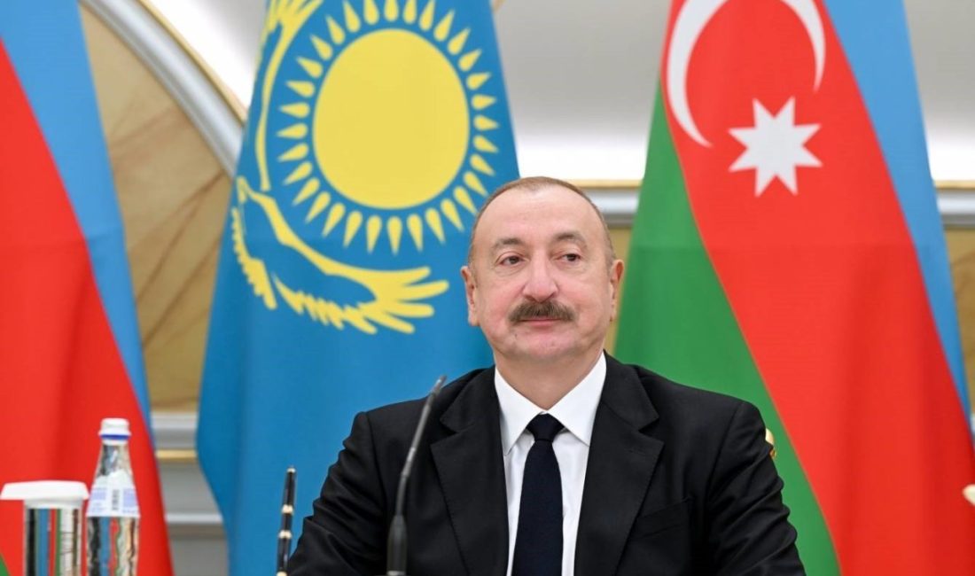 Azerbaycan Cumhurbaşkanı İlham Aliyev, Kazakistan Cumhurbaşkanı Kasım Cömert Tokayev ile