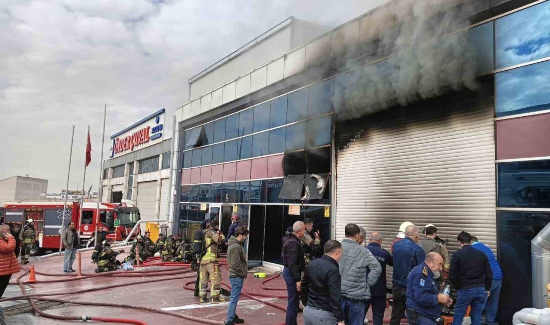Ankara’da iş yerinde çıkan yangın kontrol altına alındı Ankara’nın Yenimahalle ilçesindeki sanayi bölgesinde çıkan iş yeri yangını, itfaiye