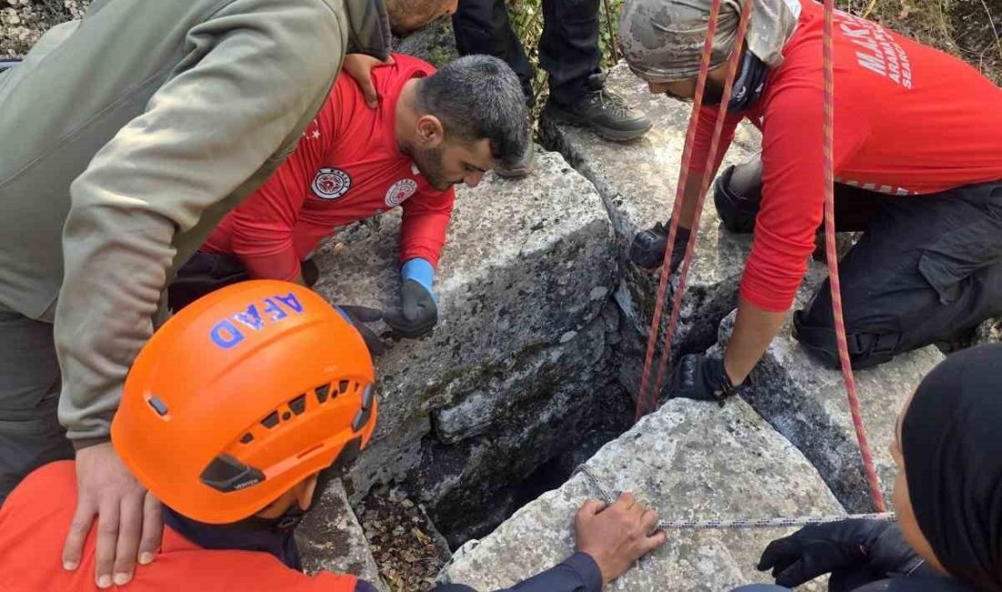 Antalya’nın Döşemealtı ilçesindeki Termessos Milli Parkı’nda AFAD ve MAKSAT Arama