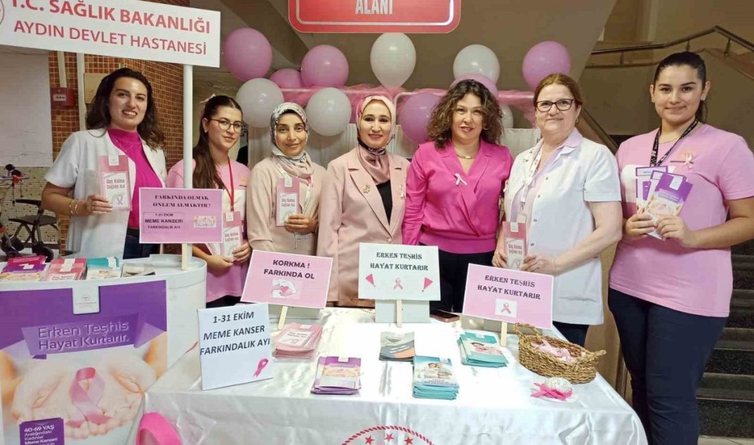 Aydın Devlet Hastanesi’nde düzenlenen ’Meme Kanseri Farkındalık Etkinliği’ ile erken