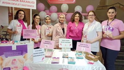 Aydın Devlet Hastanesi’nde düzenlenen ’Meme Kanseri Farkındalık Etkinliği’ ile erken