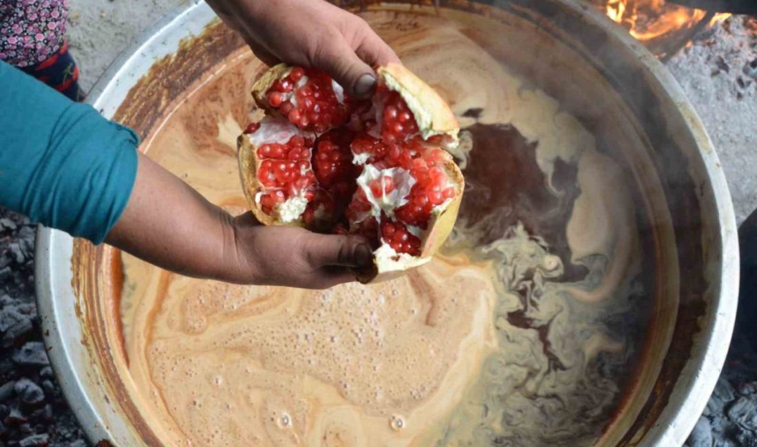 Aydın’ın Efeler ilçesi Dağeymiri Mahallesi’nde nar ekşisi üretimi, dededen kalma