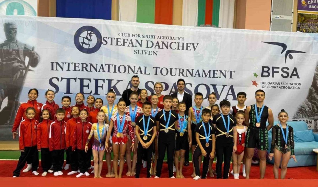 Aydınlı sporcular Bulgaristan’ın Sliven kentinde düzenlenen International Acro Tournament Stefka