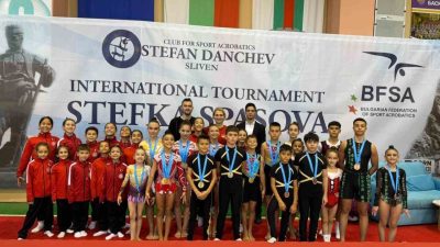 Aydınlı sporcular Bulgaristan’ın Sliven kentinde düzenlenen International Acro Tournament Stefka