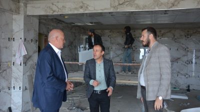 Babadağ Belediyesi tarafından yapımı devam eden sosyal tesislerde Başkan Kumral