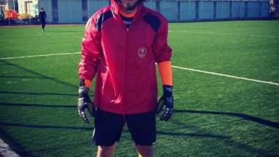 Bandırma Sanayi Spor Kulübü kalecisi 28 yaşındaki Oğuzhan Kamacı, antrenman