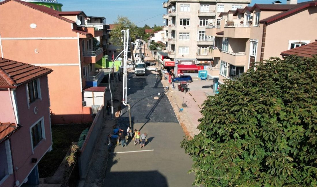 Başiskele ilçesindeki Fatih Mahallesi Cumhuriyet Caddesi’nde kapsamlı üstyapı yenileme çalışmaları