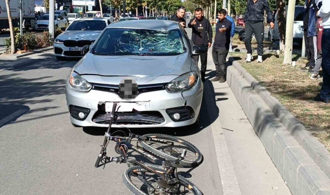 Batman’da seyir halindeki bir otomobilin çarptığı bisiklet sürücüsü ağır yaralandı.