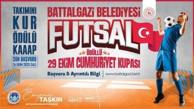 Battalgazi Belediyesi, 29 Ekim Cumhuriyet Bayramı dolayısıyla ödüllü futsal turnuvası