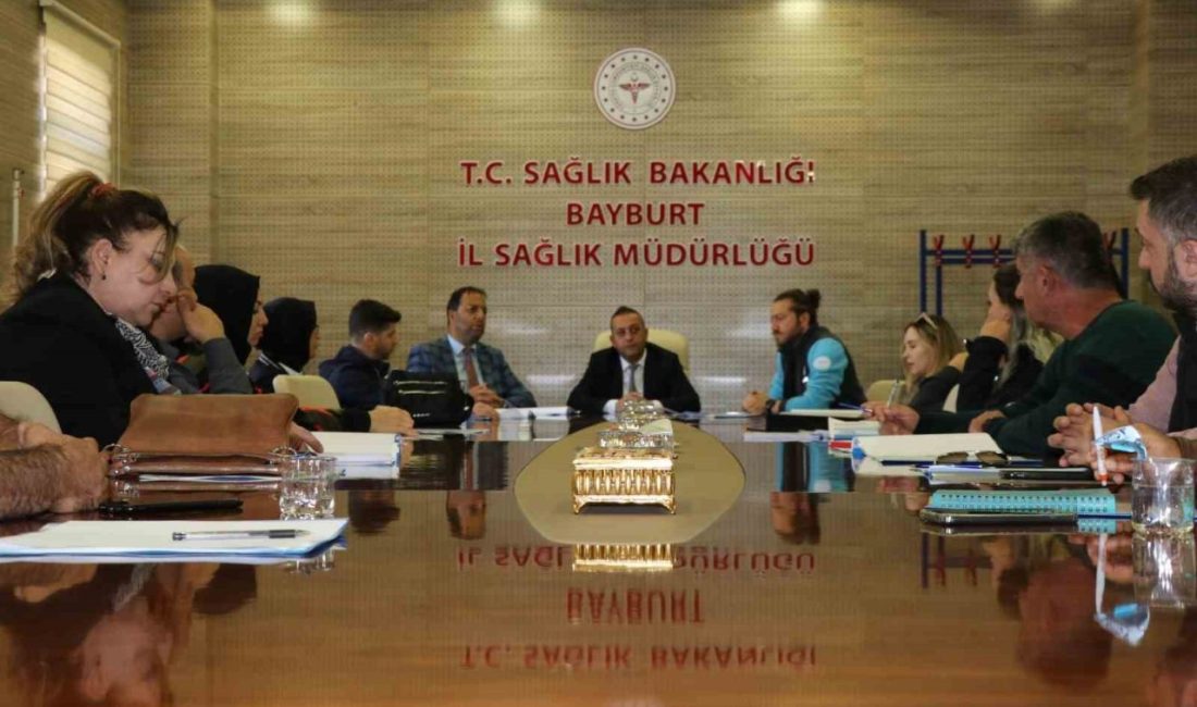 Bayburt Afet Sağlık Grubu saha tatbikatı öncesi bilgilendirildi 2025 Yerel Düzey Afet Sağlık Grubu Operasyonel Planı kapsamında Bayburt