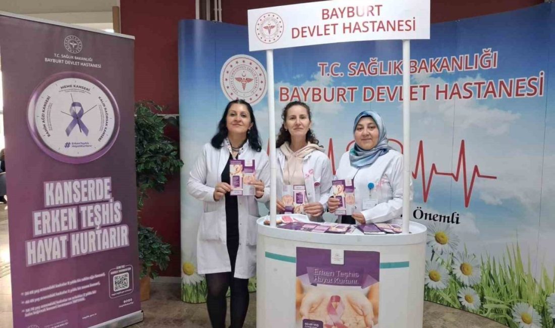 Meme kanseri farkındalık ayı kapsamında Bayburt Devlet Hastanesinde toplum tabanlı