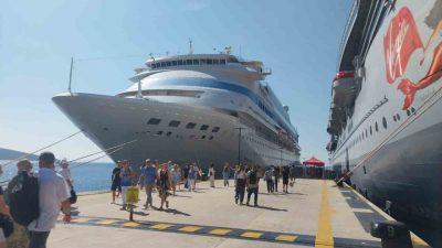 Muğla’nın Bodrum ilçesinde gelen “Resilient Lady” ve “Astoria Grande” adlı
