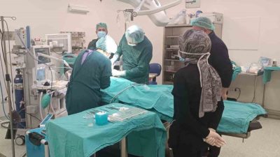 Bozüyük Devlet Hastanesi ameliyathanesinde 1 çocuk hastanın genel anestezi altında