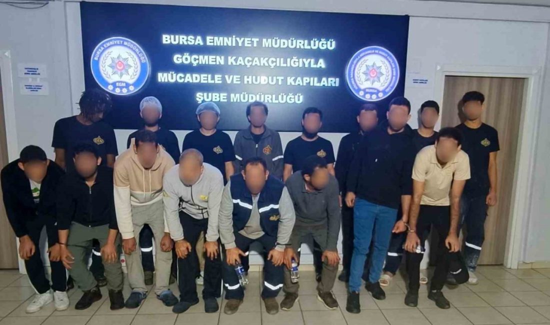 Bursa’da kaçak göçmen operasyonu Bursa Emniyet Müdürlüğü ekiplerince düzenlenen operasyonda, bir iş yerinde kaçak