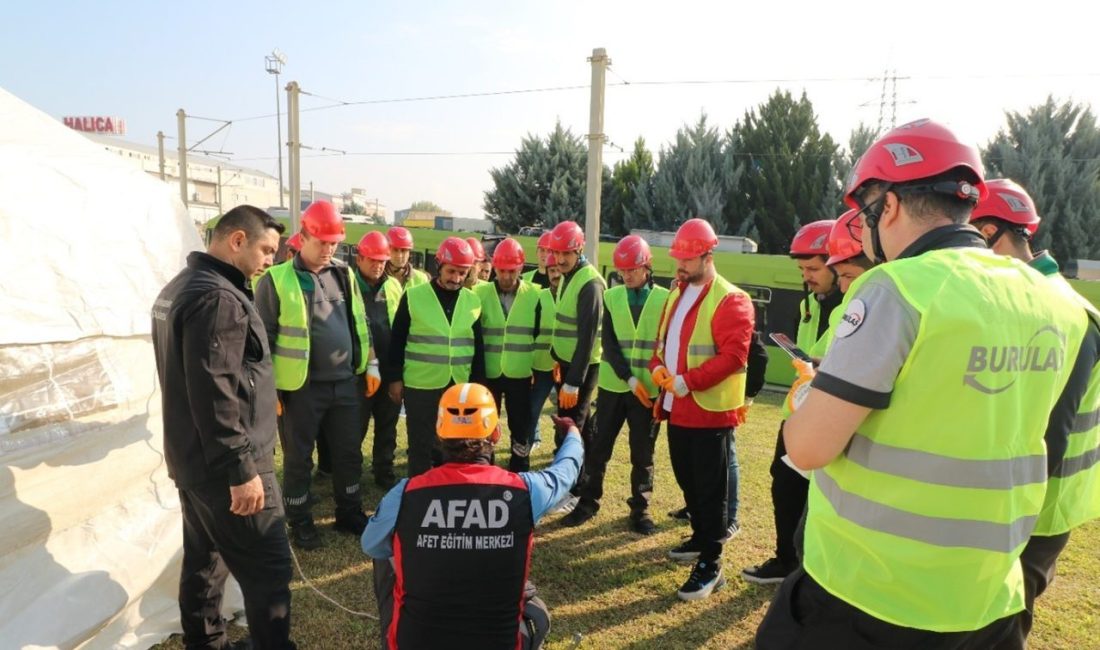 Burulaş afetlere hazırlıkta gücünü artırıyor Bursa Büyükşehir Belediyesi iştiraki Burulaş muhtemel afet ve acil durumlara