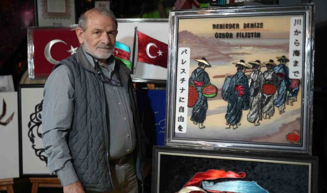 Çivi ve tellerle sabrı sanata dönüştüren 71 yaşındaki Mustafa Tekoğul,