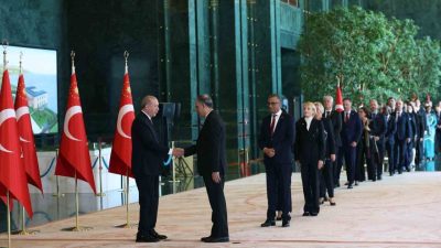 Cumhurbaşkanı Recep Tayyip Erdoğan, 29 Ekim Cumhuriyet Bayramı tebriklerini kabul