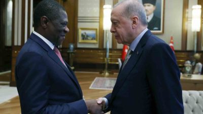 Cumhurbaşkanı Erdoğan, Cumhurbaşkanlığı Külliyesinde Güney Afrika Cumhuriyeti Cumhurbaşkanı Yardımcısı Paul