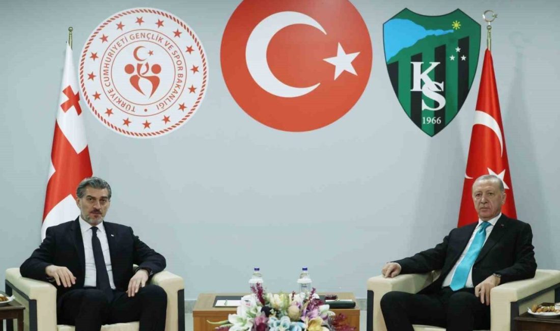 Cumhurbaşkanı Recep Tayyip Erdoğan, Türkiye-Gürcistan karşılaşmasının ardından Gürcistan Cumhurbaşkanı Mikheil