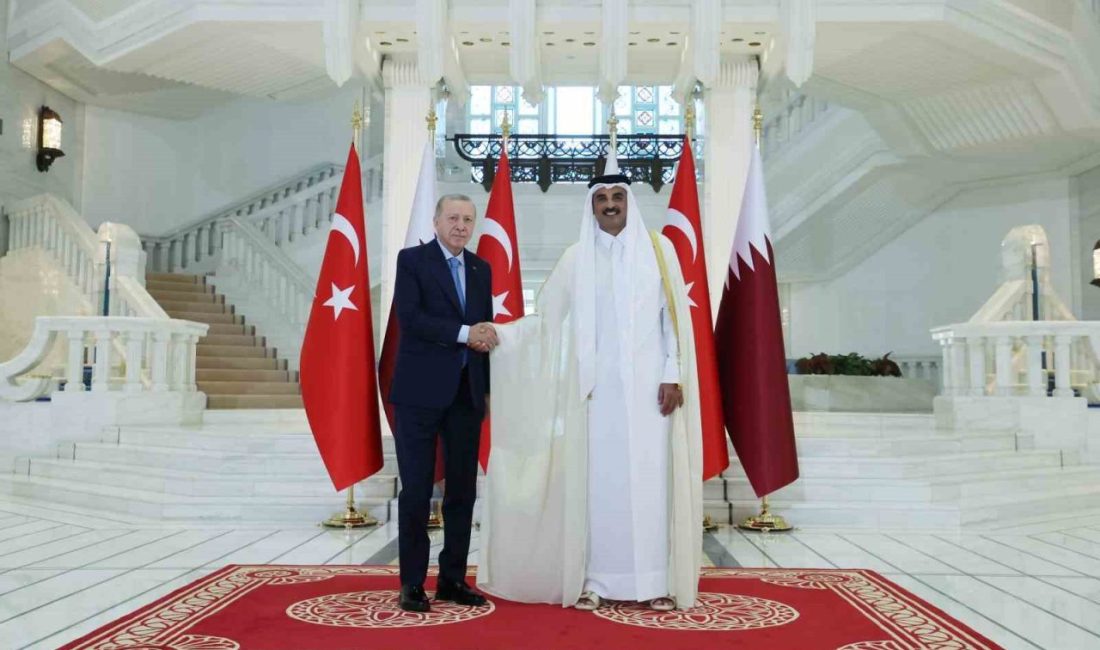 Cumhurbaşkanı Recep Tayyip Erdoğan, Katar’ın başkenti Doha’da Katar Emiri Şeyh