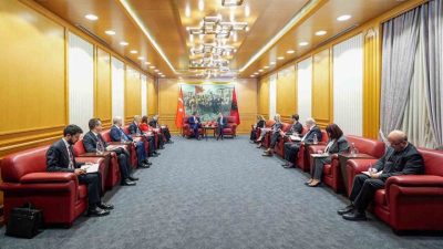 Cumhurbaşkanı Yardımcısı Cevdet Yılmaz, Arnavutluk Cumhurbaşkanı Bajram Begaj ile bir