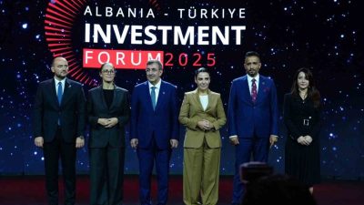 Cumhurbaşkanı Yardımcısı Cevdet Yılmaz, Tiran’da düzenlenen Türkiye-Arnavutluk Yatırım Forumu’nda, “Yakın