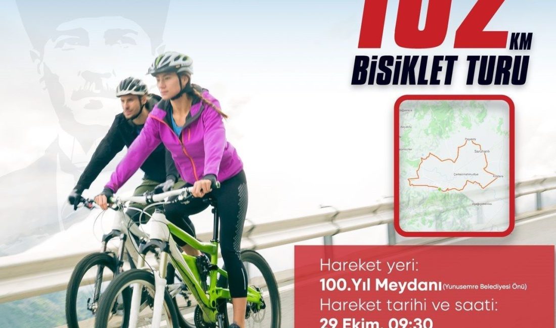 Yunusemre Belediyesi, Cumhuriyetin kuruluşunun 102. yıldönümü onuruna bisiklet turu düzenleyecek.