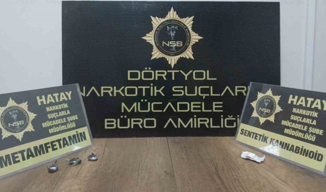 Dörtyol’da uyuşturucu satıcısı suçüstü yakalandı Hatay’ın Dörtyol ilçesinde uyuşturucu madde ticareti yapan şüpheli şahıslara yönelik