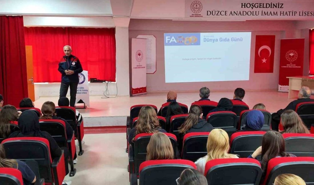 Dünya Gıda Günü’nde öğrencilere daha iyi gıda, daha iyi gelecek eğitimi Düzce İl Tarım ve Orman Müdürlüğünce Birleşmiş Milletler Gıda ve