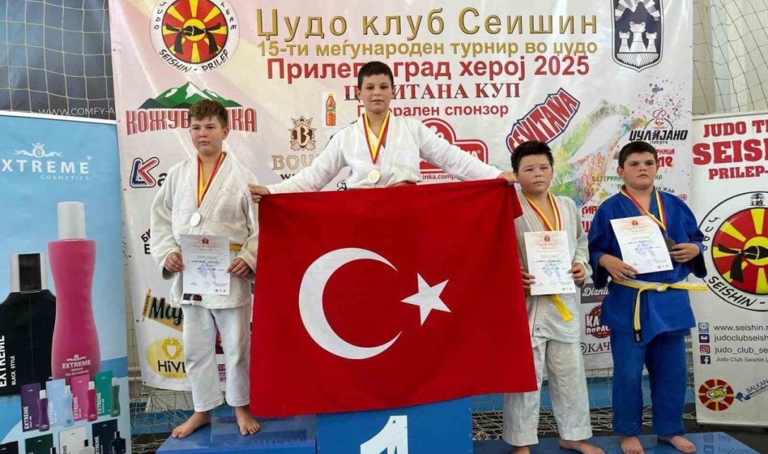 Makedonya’da yapılan 15. Cevitana Kupası Uluslararası Judo Turnuvası’nda Düzceli judocular