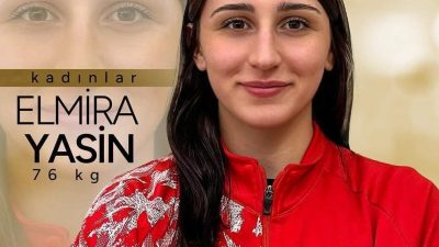 Erzincanlı milli güreşçi Elmira Yasin üçüncü olarak bronz madalya kazandı.