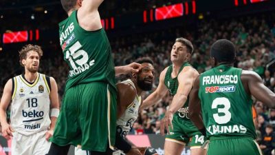 Fenerbahçe Beko, Euroleague’in ikinci haftasında Litvanya deplasmanında Zalgiris Kaunas’a 84-81